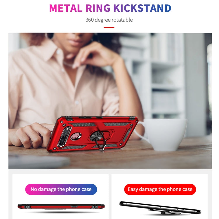 For LG K51S Shockproof TPU + PC Protective Case with 360 Degree Rotating Holder(Red) - LG Cases by buy2fix | Online Shopping UK | buy2fix