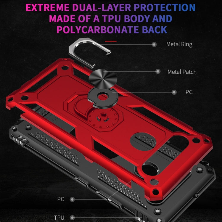 For LG K51S Shockproof TPU + PC Protective Case with 360 Degree Rotating Holder(Rose Gold) - LG Cases by buy2fix | Online Shopping UK | buy2fix