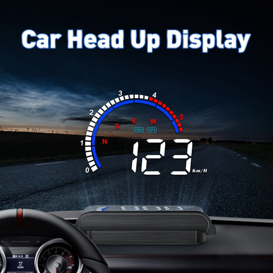 M13 Plus OBD2 + GPS Mode Car Head-up Display HUD Overspeed / Speed / Water Temperature Alarm / Eliminate Fault Codes by buy2fix