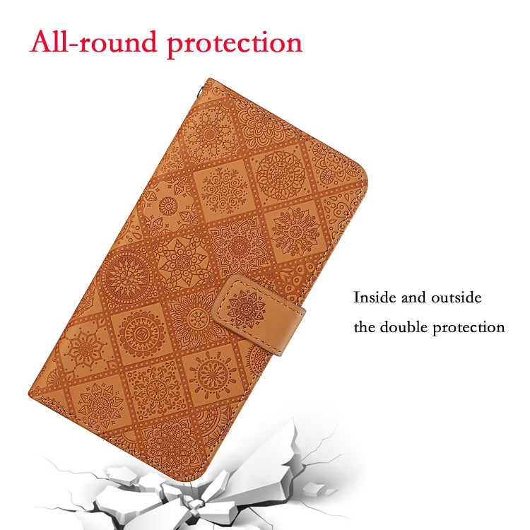 For Xiaomi Redmi 9 Ethnic Style Embossed Pattern Horizontal Flip Leather Case with Holder & Card Slots & Wallet & Lanyard(Brown) by buy2fix