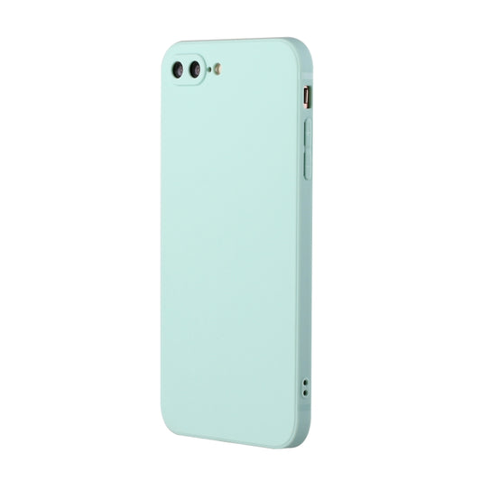 Straight Edge Solid Color TPU Shockproof Case For iPhone 7 Plus / 8 Plus(Light Cyan) by buy2fix