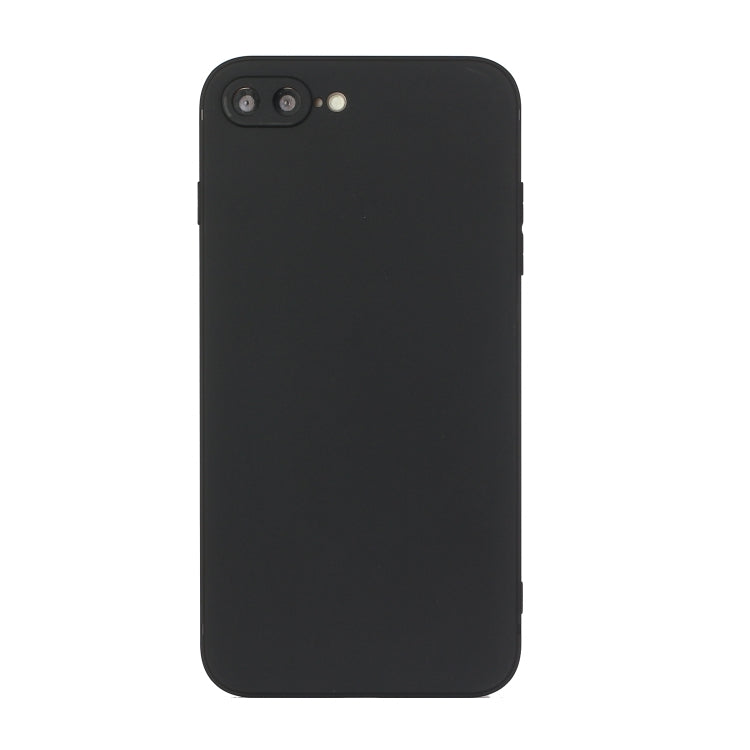 Straight Edge Solid Color TPU Shockproof Case For iPhone 7 Plus / 8 Plus(Black) - More iPhone Cases by buy2fix | Online Shopping UK | buy2fix