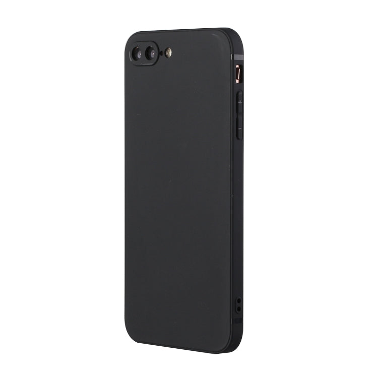 Straight Edge Solid Color TPU Shockproof Case For iPhone 7 Plus / 8 Plus(Black) - More iPhone Cases by buy2fix | Online Shopping UK | buy2fix