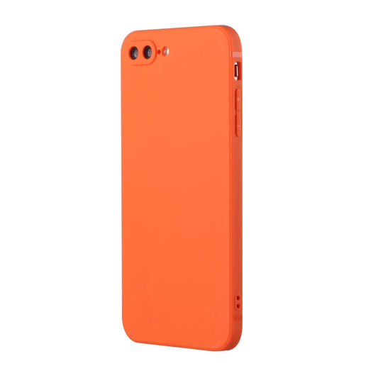 Straight Edge Solid Color TPU Shockproof Case For iPhone 7 Plus / 8 Plus(Orange) by buy2fix