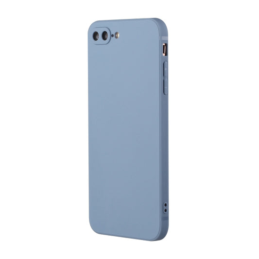 Straight Edge Solid Color TPU Shockproof Case For iPhone 7 Plus / 8 Plus(Lavender Grey) by buy2fix