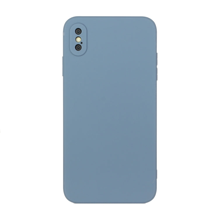 For iPhone X / XS Straight Edge Solid Color TPU Shockproof Case(Lavender Grey) - More iPhone Cases by buy2fix | Online Shopping UK | buy2fix