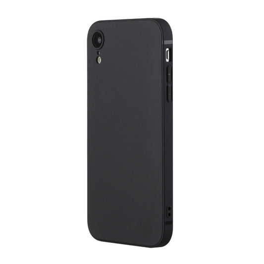 For iPhone XR Straight Edge Solid Color TPU Shockproof Case(Black) by buy2fix