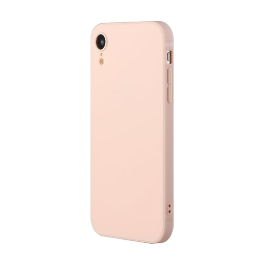 For iPhone XR Straight Edge Solid Color TPU Shockproof Case(Light Pink) by buy2fix