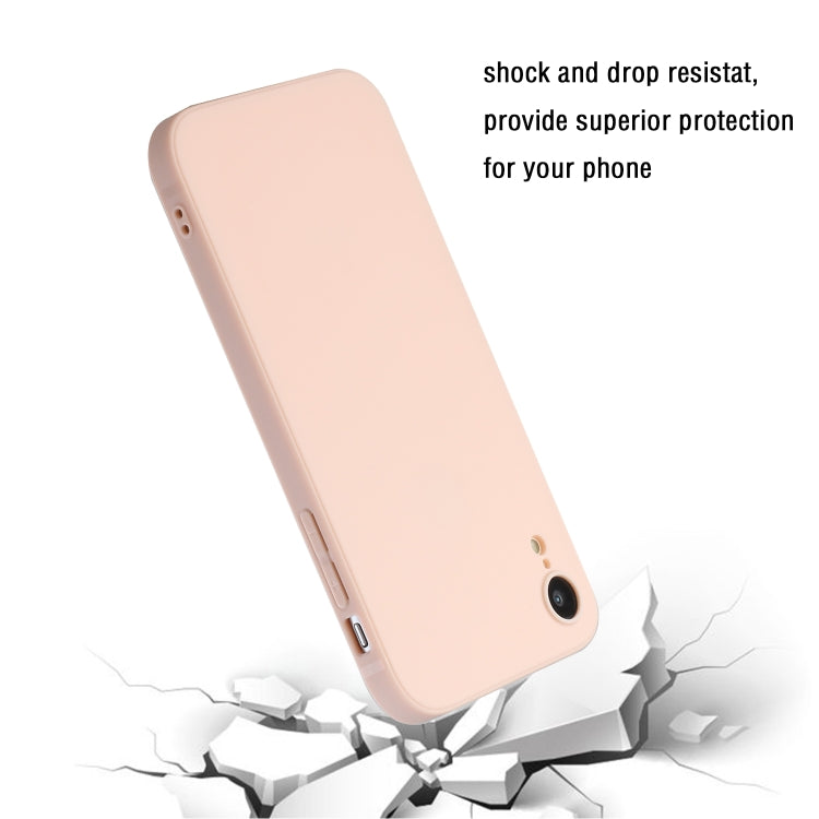 For iPhone XR Straight Edge Solid Color TPU Shockproof Case(Light Pink) - More iPhone Cases by buy2fix | Online Shopping UK | buy2fix