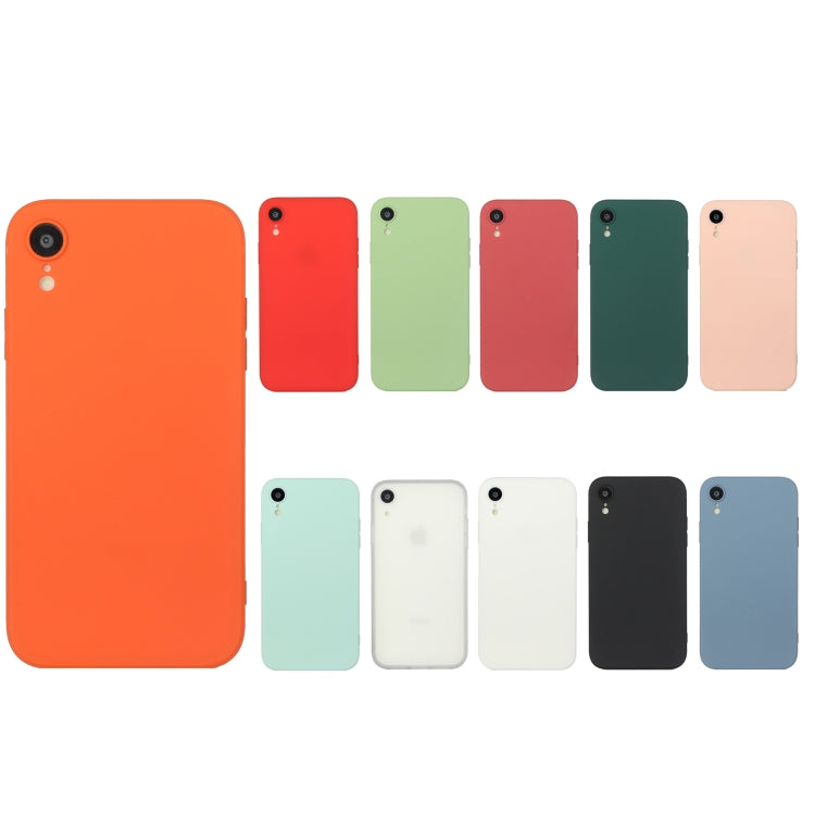 For iPhone XR Straight Edge Solid Color TPU Shockproof Case(Light Pink) - More iPhone Cases by buy2fix | Online Shopping UK | buy2fix