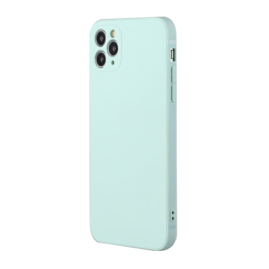 For iPhone 11 Pro Straight Edge Solid Color TPU Shockproof Case (Light Cyan) by buy2fix