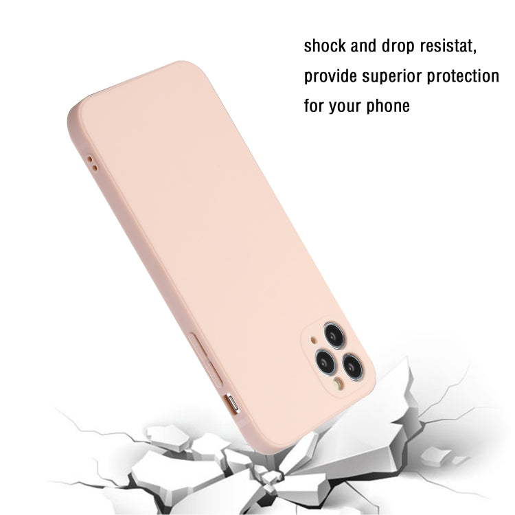 For iPhone 11 Pro Straight Edge Solid Color TPU Shockproof Case (Light Pink) - iPhone 11 Pro Cases by buy2fix | Online Shopping UK | buy2fix