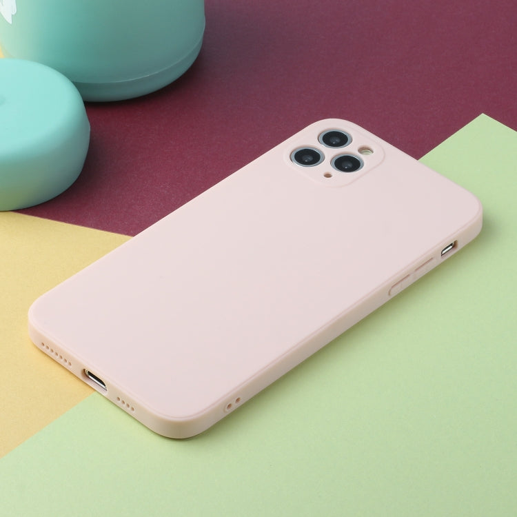 For iPhone 11 Pro Straight Edge Solid Color TPU Shockproof Case (Light Pink) - iPhone 11 Pro Cases by buy2fix | Online Shopping UK | buy2fix