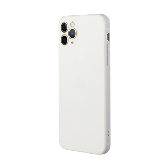 For iPhone 11 Pro Straight Edge Solid Color TPU Shockproof Case (White) by buy2fix