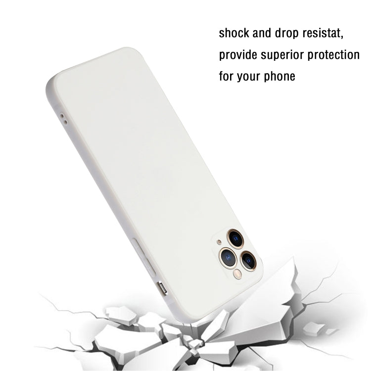 For iPhone 11 Pro Straight Edge Solid Color TPU Shockproof Case (White) - iPhone 11 Pro Cases by buy2fix | Online Shopping UK | buy2fix