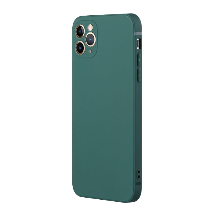 For iPhone 11 Pro Max Straight Edge Solid Color TPU Shockproof Case (Dark Night Green) - iPhone 11 Pro Max Cases by buy2fix | Online Shopping UK | buy2fix