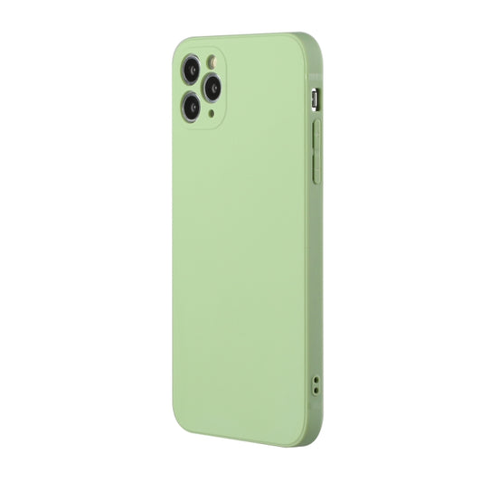 For iPhone 11 Pro Max Straight Edge Solid Color TPU Shockproof Case (Matcha Green) by buy2fix