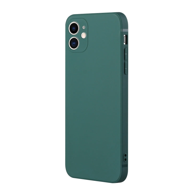 For iPhone 12 mini Straight Edge Solid Color TPU Shockproof Case (Dark Night Green) - iPhone 12 mini Cases by buy2fix | Online Shopping UK | buy2fix