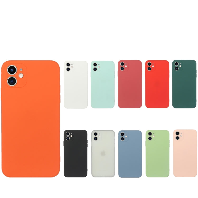 For iPhone 12 mini Straight Edge Solid Color TPU Shockproof Case (Dark Night Green) - iPhone 12 mini Cases by buy2fix | Online Shopping UK | buy2fix