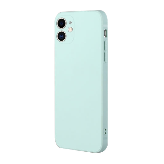 For iPhone 12 mini Straight Edge Solid Color TPU Shockproof Case (Light Cyan) by buy2fix