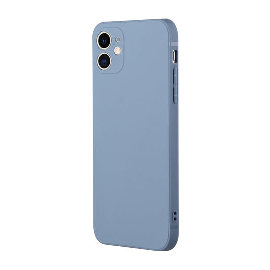 For iPhone 12 mini Straight Edge Solid Color TPU Shockproof Case (Lavender Grey) by buy2fix