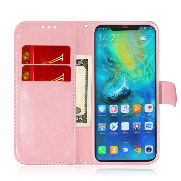 For Huawei Mate 20 Pro Solid Color Colorful Magnetic Buckle Horizontal Flip PU Leather Case with Holder & Card Slots & Wallet & Lanyard(Pink) by buy2fix