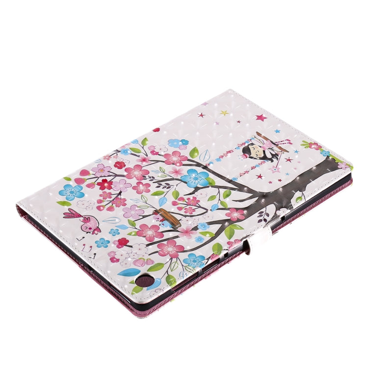 For Lenovo Tab M10 Plus TB-X606F 3D Painted Pattern Horizontal Flip Leather Case with Holder & Card Slots & Wallet & Sleep / Wake-up Function (Girl Under The Tree) by buy2fix