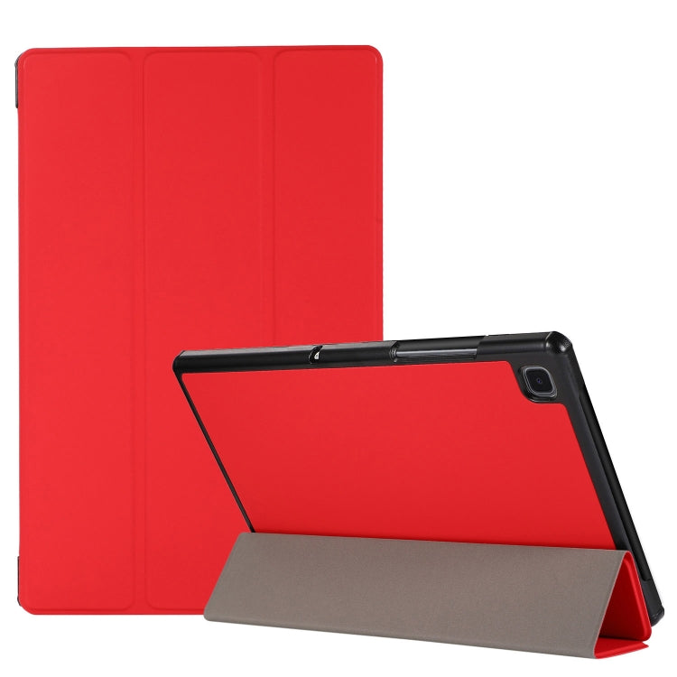 3-folding Skin Texture Horizontal Flip TPU + PU Leather Case with Holder For Samsung Galaxy Tab A7 10.4(2020) T500 / T505(Red) - Other Galaxy Tab PC by buy2fix | Online Shopping UK | buy2fix