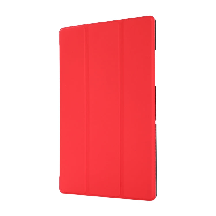 3-folding Skin Texture Horizontal Flip TPU + PU Leather Case with Holder For Samsung Galaxy Tab A7 10.4(2020) T500 / T505(Red) - Other Galaxy Tab PC by buy2fix | Online Shopping UK | buy2fix