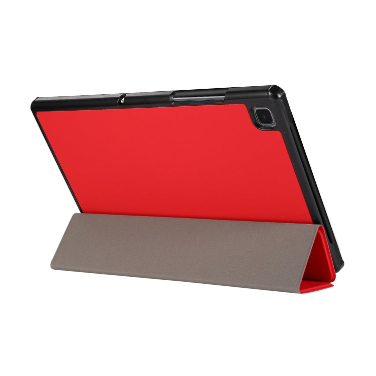 3-folding Skin Texture Horizontal Flip TPU + PU Leather Case with Holder For Samsung Galaxy Tab A7 10.4(2020) T500 / T505(Red) - Other Galaxy Tab PC by buy2fix | Online Shopping UK | buy2fix