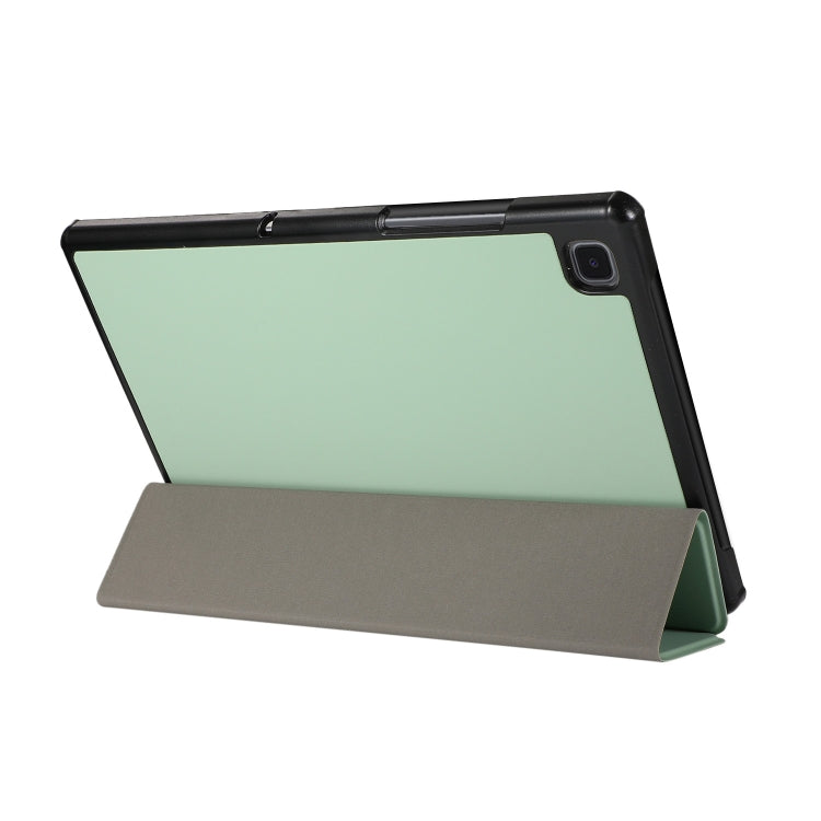 3-folding Skin Texture Horizontal Flip TPU + PU Leather Case with Holder For Samsung Galaxy Tab A7 10.4(2020) T500 / T505(Mint Green) - Other Galaxy Tab PC by buy2fix | Online Shopping UK | buy2fix