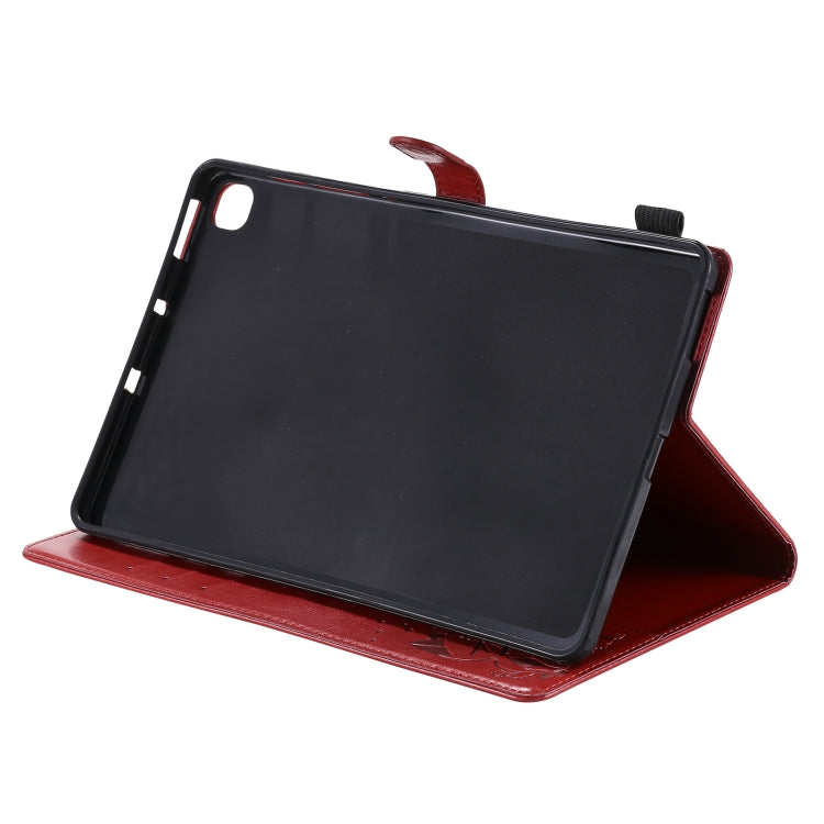 For Samsung Galaxy S6 Lite P610 Cat Bee Embossing Pattern Shockproof Table PC Protective Horizontal Flip Leather Case with Holder & Card Slots & Wallet & Pen Slot & Wake-up / Sleep Function(Red) - Tab S6 Lite P610 / P615 by buy2fix | Online Shopping UK | buy2fix