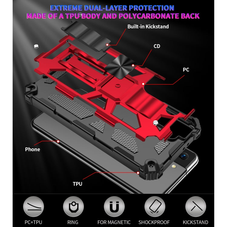 For Samsung Galaxy S21 5G Shockproof TPU + PC Magnetic Protective Case with Holder(Black) - Galaxy S21 5G Cases by buy2fix | Online Shopping UK | buy2fix