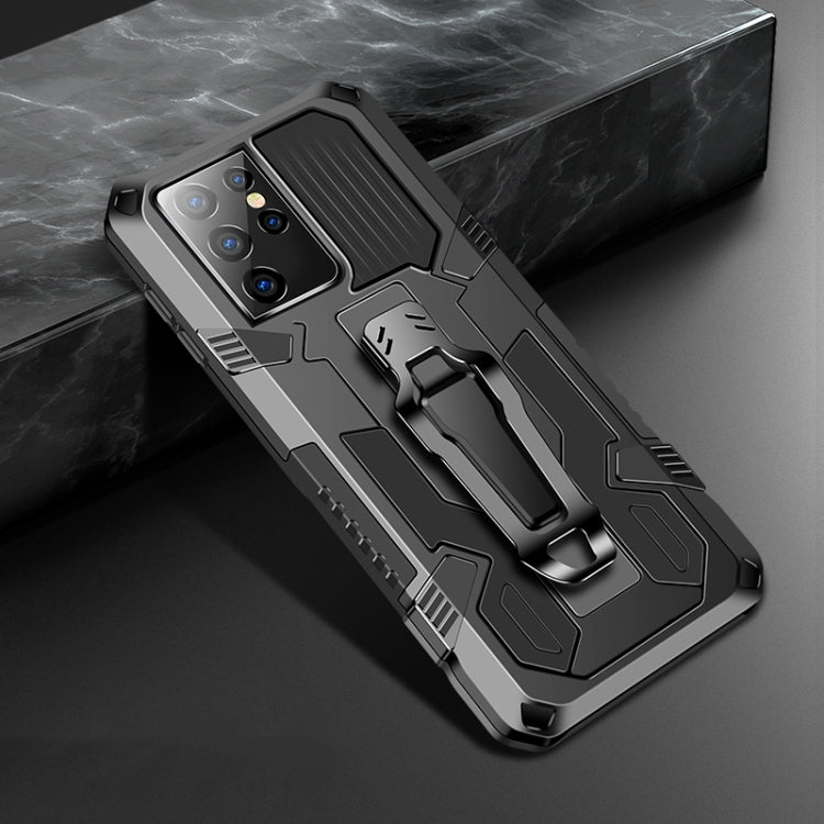 For Samsung Galaxy S21 Ultra 5G Machine Armor Warrior Shockproof PC + TPU Protective Case(Black) - Samsung Accessories by buy2fix | Online Shopping UK | buy2fix