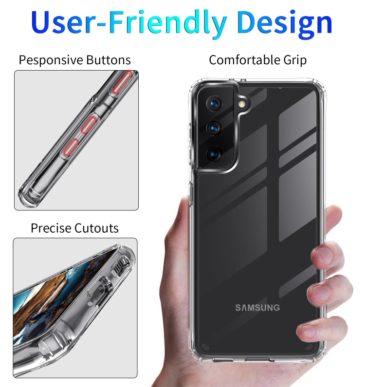 For Samsung Galaxy S21 Ultra 5G Shockproof Thickening Acrylic Protective Case(Transparent) - Galaxy S21 5G Cases by buy2fix | Online Shopping UK | buy2fix