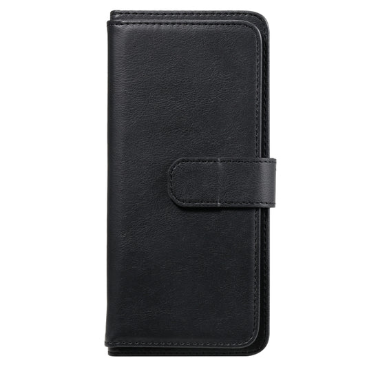 For Xiaomi Redmi 9A Multifunctional Magnetic Copper Buckle Horizontal Flip Leather Case with Bracket & 10 Card Slots & Wallet & Photo Frame(Black) by buy2fix