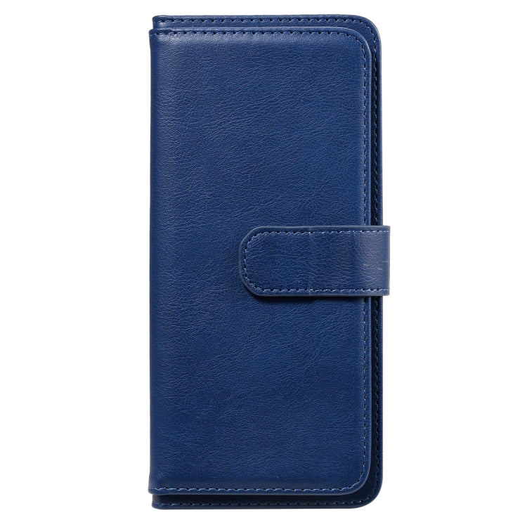For Xiaomi Redmi 9A Multifunctional Magnetic Copper Buckle Horizontal Flip Leather Case with Bracket & 10 Card Slots & Wallet & Photo Frame(Dark Blue) - Xiaomi Cases by buy2fix | Online Shopping UK | buy2fix