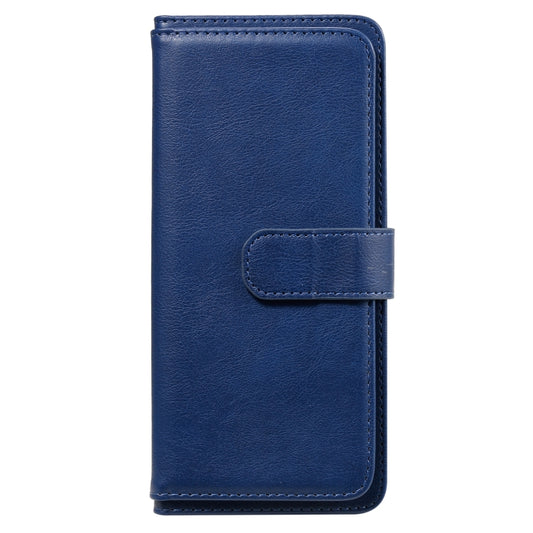 For Xiaomi Redmi 9A Multifunctional Magnetic Copper Buckle Horizontal Flip Leather Case with Bracket & 10 Card Slots & Wallet & Photo Frame(Dark Blue) by buy2fix