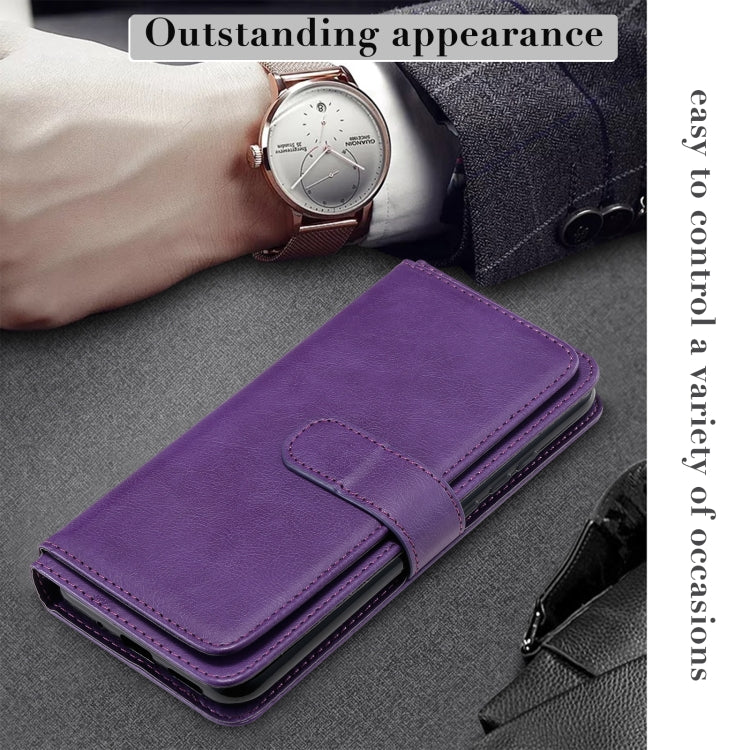 For Xiaomi Redmi 9A Multifunctional Magnetic Copper Buckle Horizontal Flip Leather Case with Bracket & 10 Card Slots & Wallet & Photo Frame(Dark Blue) - Xiaomi Cases by buy2fix | Online Shopping UK | buy2fix