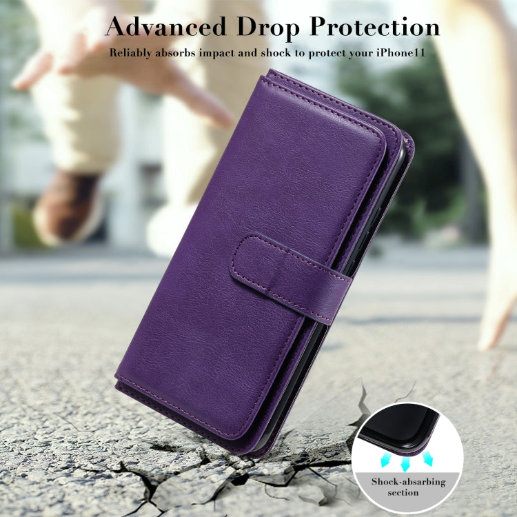For Xiaomi Redmi 9A Multifunctional Magnetic Copper Buckle Horizontal Flip Leather Case with Bracket & 10 Card Slots & Wallet & Photo Frame(Dark Blue) - Xiaomi Cases by buy2fix | Online Shopping UK | buy2fix