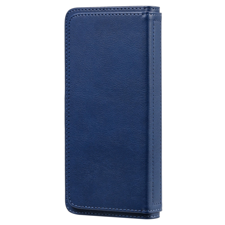 For Xiaomi Redmi 9A Multifunctional Magnetic Copper Buckle Horizontal Flip Leather Case with Bracket & 10 Card Slots & Wallet & Photo Frame(Dark Blue) - Xiaomi Cases by buy2fix | Online Shopping UK | buy2fix