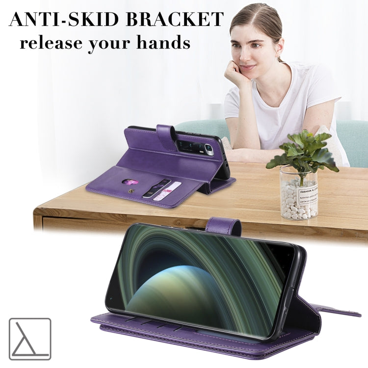 For Xiaomi Mi 10 Ultra Multifunctional Magnetic Copper Buckle Horizontal Flip Leather Case with Bracket & 10 Card Slots & Wallet & Photo Frame(Dark Blue) - Xiaomi Cases by buy2fix | Online Shopping UK | buy2fix
