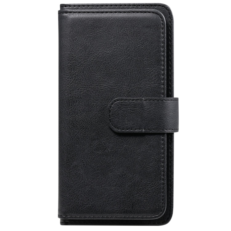 For Xiaomi Poco X3 NFC Multifunctional Magnetic Copper Buckle Horizontal Flip Leather Case with Bracket & 10 Card Slots & Wallet & Photo Frame(Black) - Xiaomi Cases by buy2fix | Online Shopping UK | buy2fix