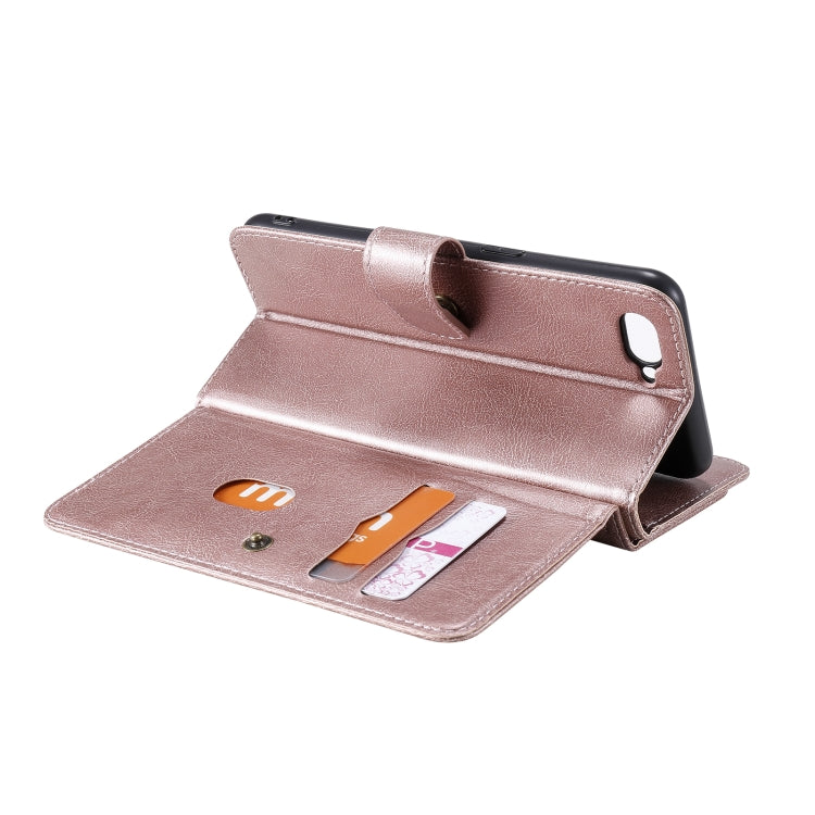 For OPPO A5 / A3s Multifunctional Magnetic Copper Buckle Horizontal Flip Solid Color Leather Case with 10 Card Slots & Wallet & Holder & Photo Frame(Rose Gold) - OPPO Cases by buy2fix | Online Shopping UK | buy2fix