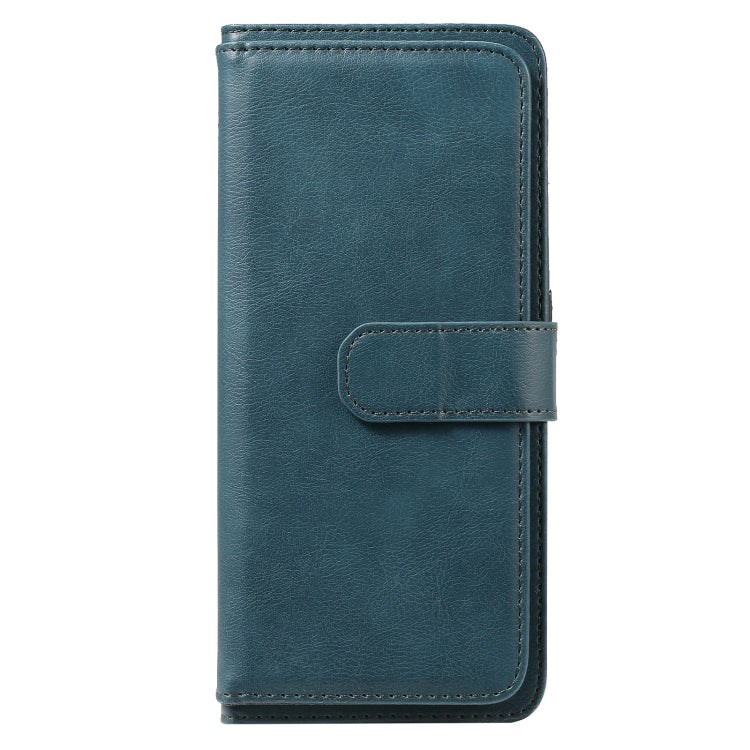 For OPPO A9 (2020) / A11x / A5 (2020) Multifunctional Magnetic Copper Buckle Horizontal Flip Solid Color Leather Case with 10 Card Slots & Wallet & Holder & Photo Frame(Dark Green) - OPPO Cases by buy2fix | Online Shopping UK | buy2fix