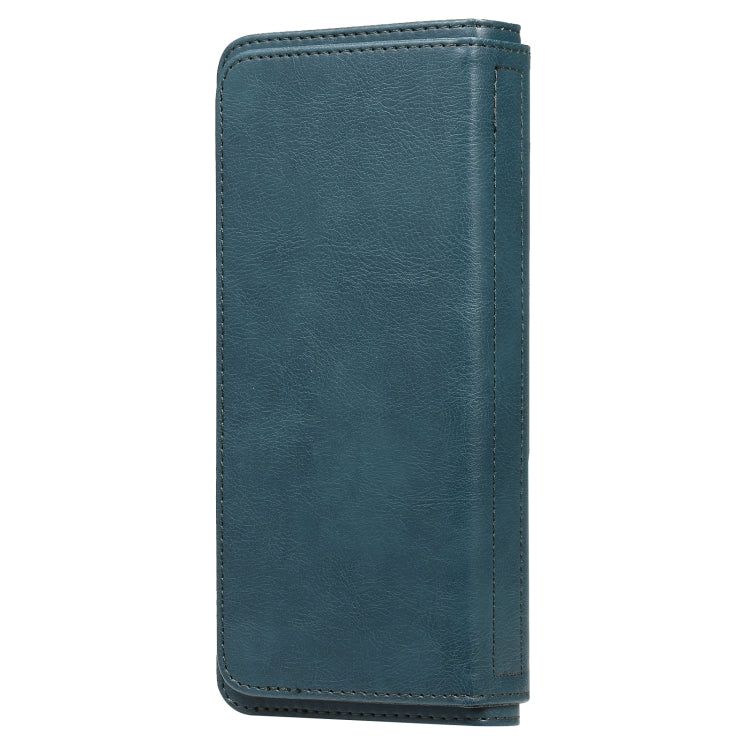 For OPPO A9 (2020) / A11x / A5 (2020) Multifunctional Magnetic Copper Buckle Horizontal Flip Solid Color Leather Case with 10 Card Slots & Wallet & Holder & Photo Frame(Dark Green) - OPPO Cases by buy2fix | Online Shopping UK | buy2fix