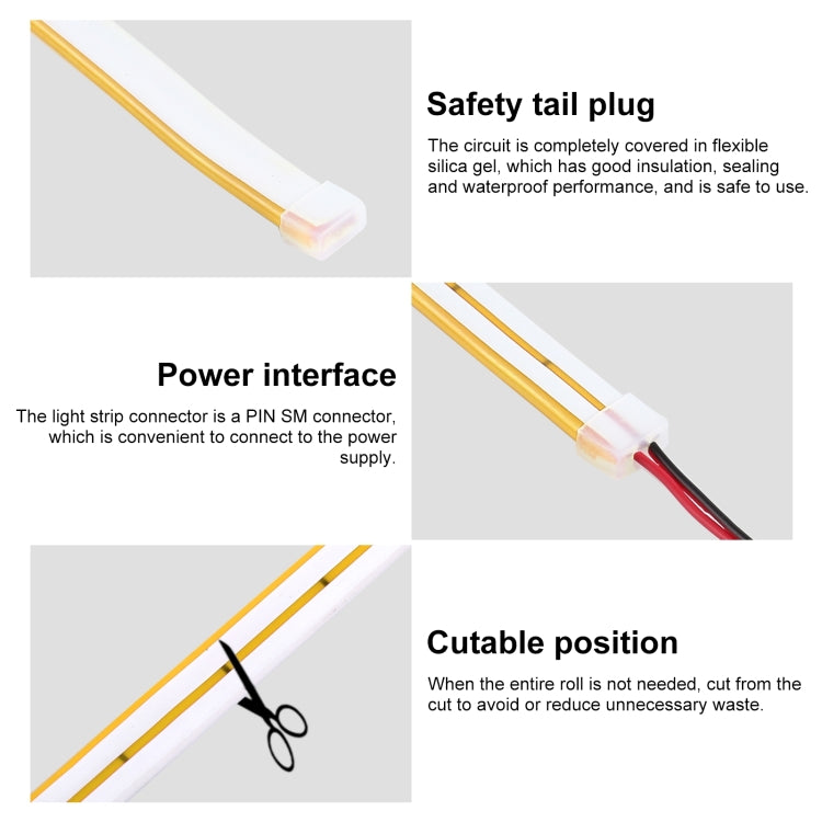 CJ-1206 12V 6A 5m IP65 Waterproof Silicone Neon LED Strip Light(Yellow) - Epoxy Waterproof Light by buy2fix | Online Shopping UK | buy2fix