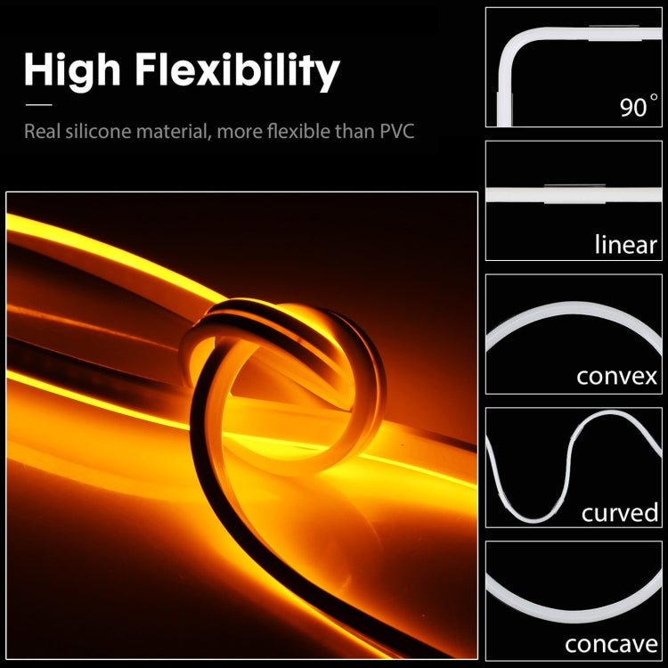 CJ-1206 12V 6A 5m IP65 Waterproof Silicone Neon LED Strip Light(Yellow) - Epoxy Waterproof Light by buy2fix | Online Shopping UK | buy2fix