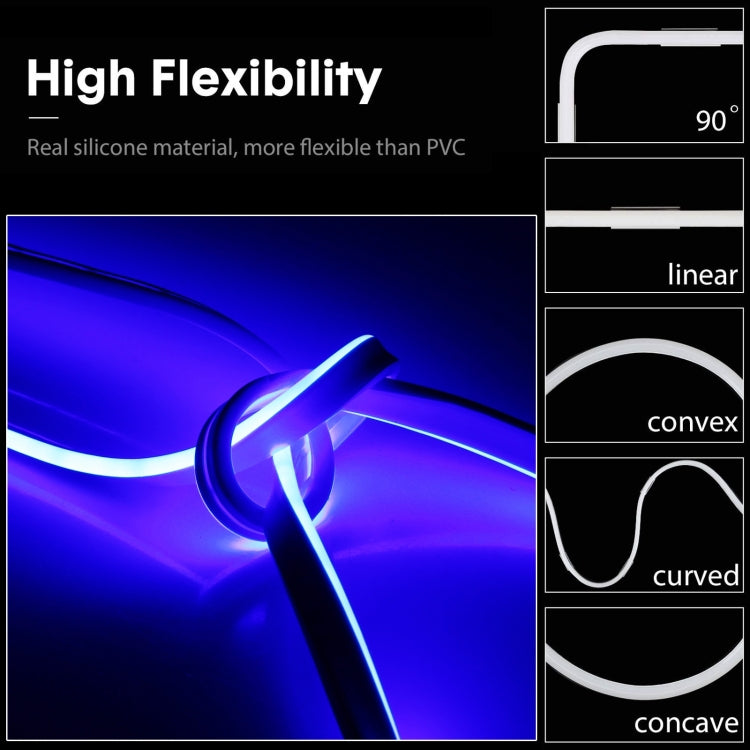 CJ-1206 12V 6A 5m IP65 Waterproof Silicone Neon LED Strip Light(Blue) - Epoxy Waterproof Light by buy2fix | Online Shopping UK | buy2fix
