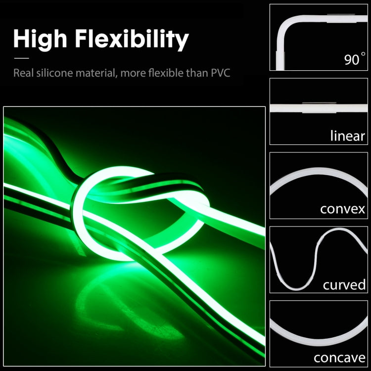 CJ-1206 12V 6A 5m IP65 Waterproof Silicone Neon LED Strip Light(Green) - Epoxy Waterproof Light by buy2fix | Online Shopping UK | buy2fix
